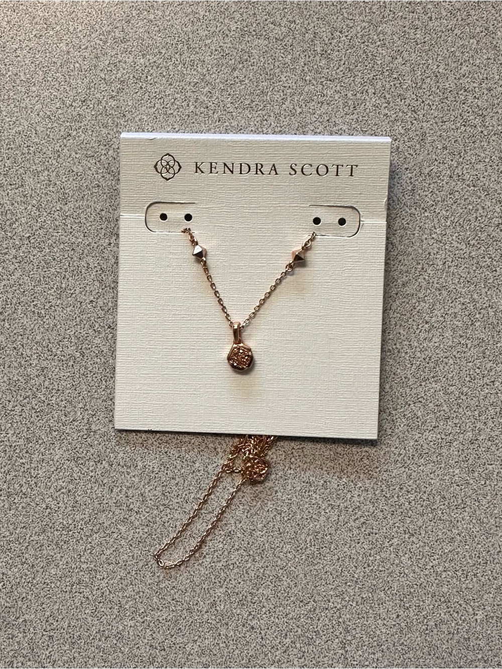 Kendra Scott Nola Pendant Rose Gold Drusy